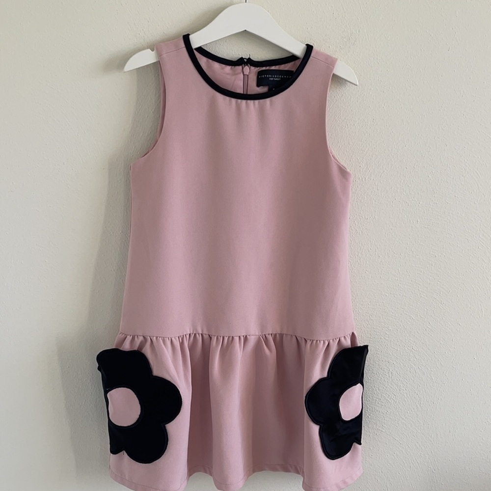 Kids Victoria Beckham х Target Pink Mod Floral Appliqué Dress S